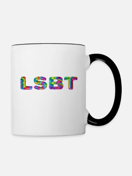 LSBT - Tasse zweifarbig - Weiß/Schwarz