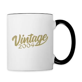 2004 Vintage 2004 Cadeau D'anniversaire 2004 Rétro - Mug contrasté - blanc/noir - Droite