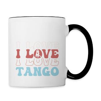 I Love Tango Tango Dance Latin Music - Contrasting Mug - white/black - Right