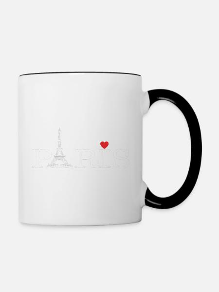 Pariser Liebe - Tasse zweifarbig - Weiß/Schwarz