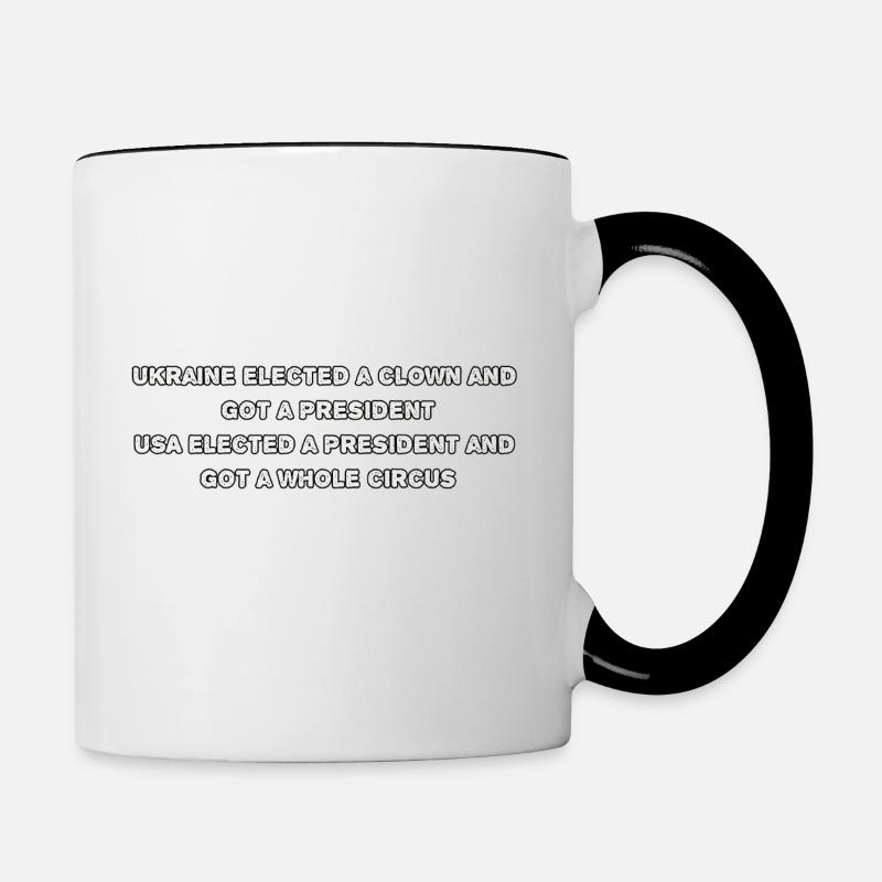 États-Unis, président de l’Ukraine - Mug contrasté - blanc/noir