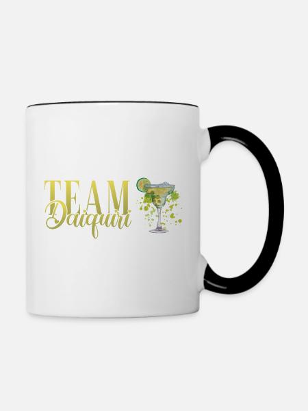 Junggesellinnenabschied Cocktail Team Daiquiri - Tasse zweifarbig - Weiß/Schwarz