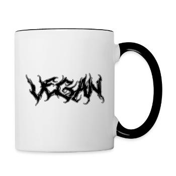 VEGAN (Black Metal) - Contrasting Mug - white/black - Right