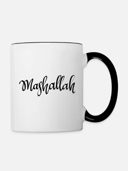 Mashallah - Tasse zweifarbig - Weiß/Schwarz