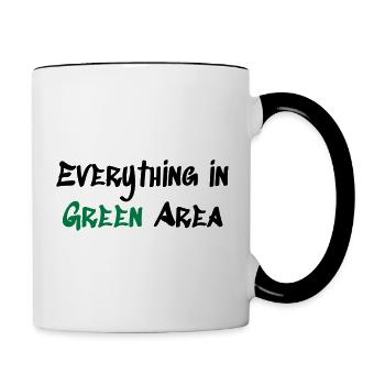 Green Area - Tasse zweifarbig - Weiß/Schwarz - Rechts
