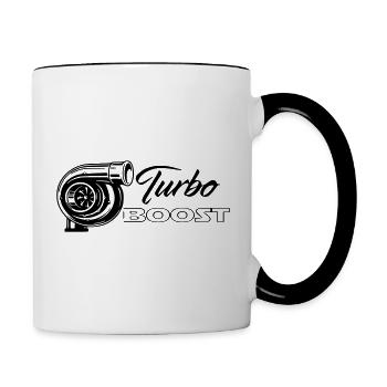 Turbo Boost - Tasse zweifarbig - Weiß/Schwarz - Rechts