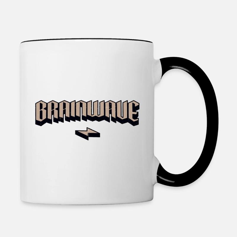 Ondes cérébrales - Brainwave - Mug contrasté - blanc/noir