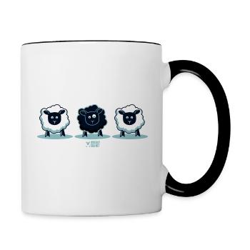 Ewe the Black Sheep? - Contrasting Mug - white/black - Right