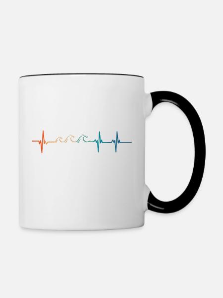 Vages Herzklopfen - Tasse zweifarbig - Weiß/Schwarz