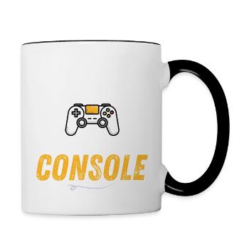 je peux pas jai console cadeau geek jeux video - Mug contrasté - blanc/noir - Droite