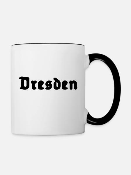 Dresden - Tasse zweifarbig - Weiß/Schwarz