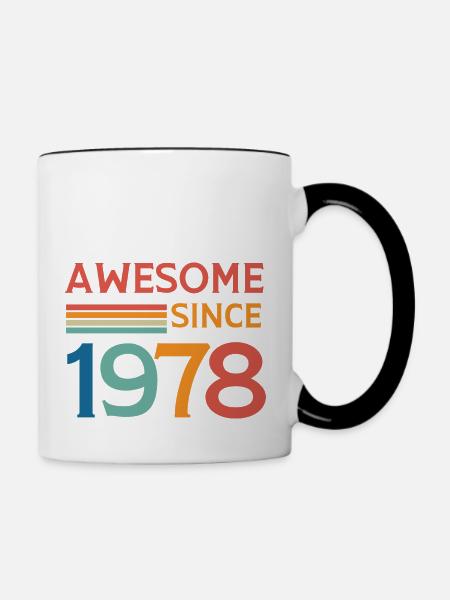 Großartig seit 1978 - Tasse zweifarbig - Weiß/Schwarz