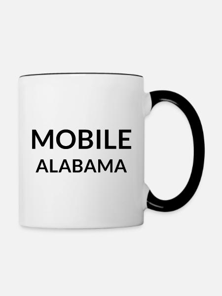 Mobile Alabama USA - Tasse zweifarbig - Weiß/Schwarz