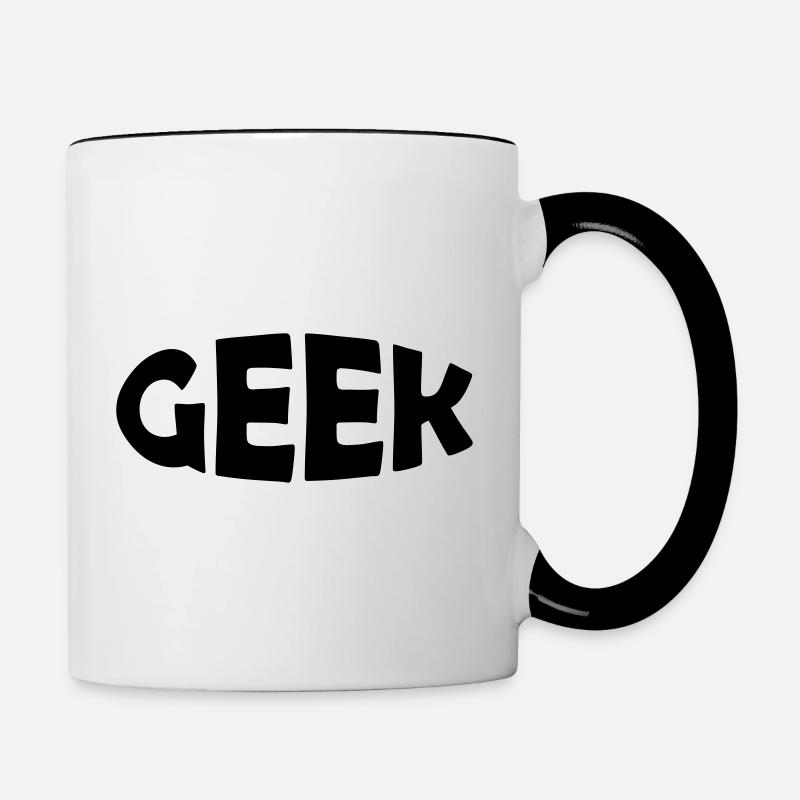 GEEK - Mug contrasté - blanc/noir
