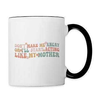 i wont be remembered as a woman who kept her mouth - Contrasting Mug - white/black - Right