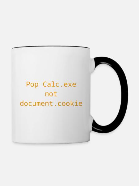 Vulnerability Exploit t-shirt - Calc.exe - XSS - Tasse zweifarbig - Weiß/Schwarz