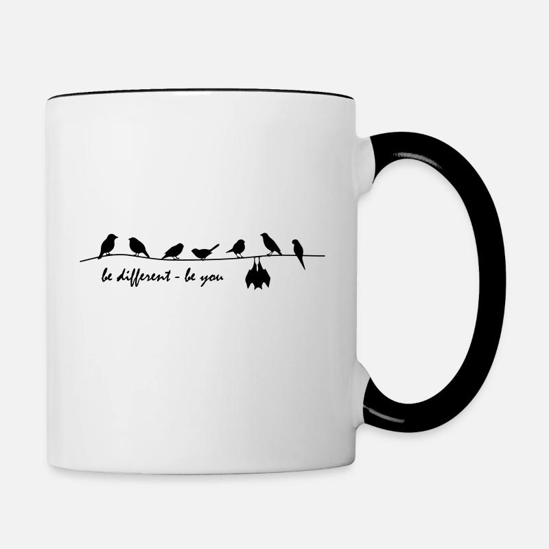 be different - Contrasting Mug - white/black
