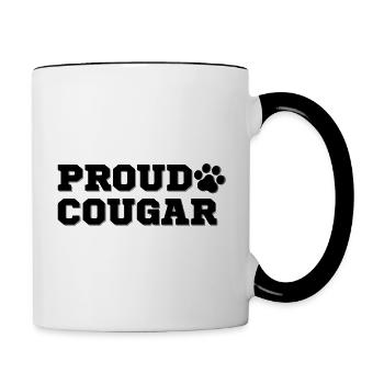 FIER COUGAR - Mug contrasté - blanc/noir - Droite