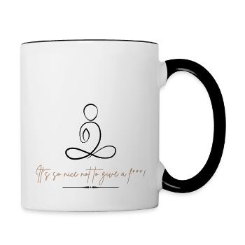 It's so nice not to give a fuck - Contrasting Mug - white/black - Right