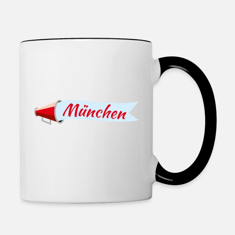 München - Tasse zweifarbig - Weiß/Schwarz