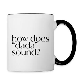 How about "dad"? - Contrasting Mug - white/black - Right