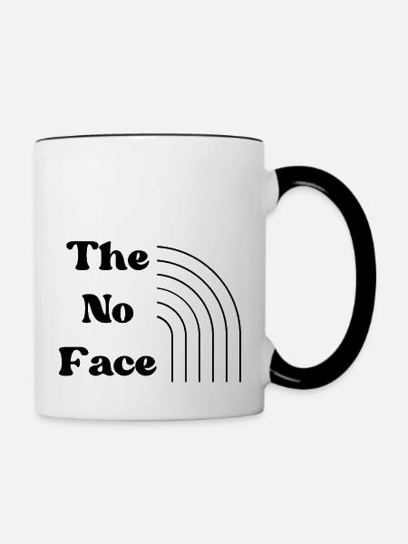 Gesichtslose Form - Tasse zweifarbig - Weiß/Schwarz