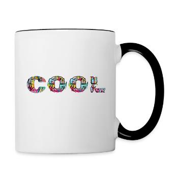 Cool Graffiti - Mug contrasté - blanc/noir - Droite