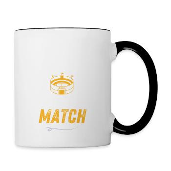 Je peux pas j'ai match - Mug contrasté - blanc/noir - Droite