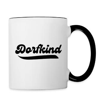 Dorfkind - Tasse zweifarbig - Weiß/Schwarz - Rechts