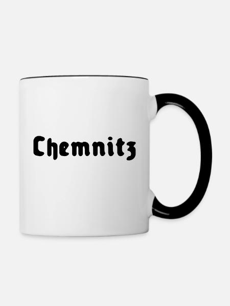 Chemnitz - Tasse zweifarbig - Weiß/Schwarz