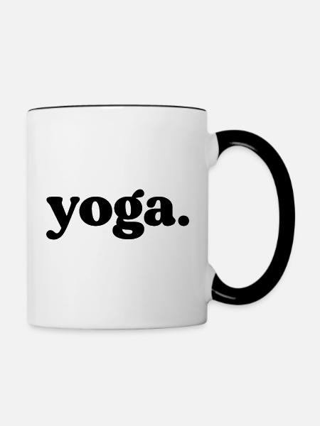 Yoga Zitat - Tasse zweifarbig - Weiß/Schwarz