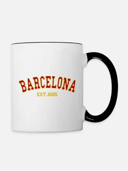 Barcelona_Est_2005 - Tasse zweifarbig - Weiß/Schwarz