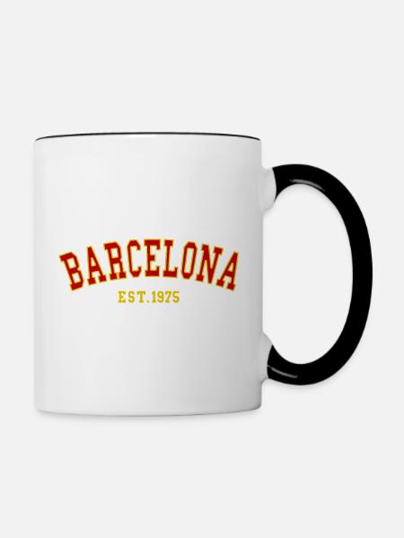 Barcelona_Est_1975 - Tasse zweifarbig - Weiß/Schwarz