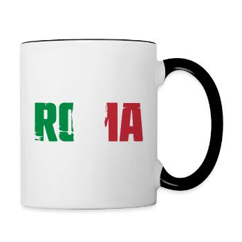 Roma Italia Vintage Rome - Contrasting Mug - white/black - Right