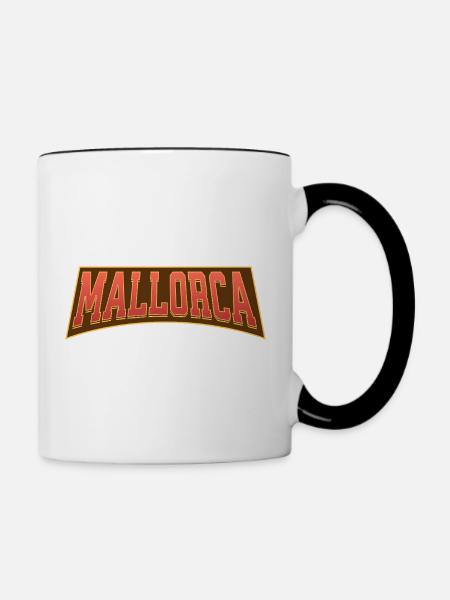 Mallorca - Tasse zweifarbig - Weiß/Schwarz