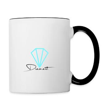 Gemstone Diamond - Contrasting Mug - white/black - Right
