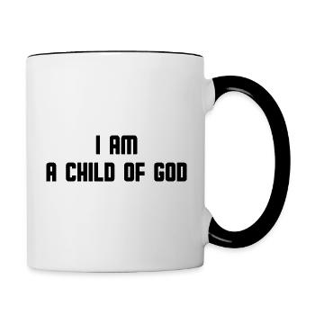 I Am A Child Of God - Contrasting Mug - white/black - Right