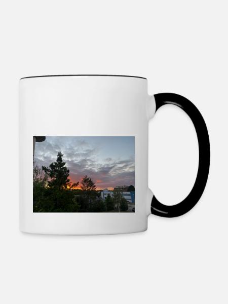 Sonnenuntergang - Tasse zweifarbig - Weiß/Schwarz