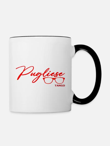 Apulischer Tango - Tasse zweifarbig - Weiß/Schwarz