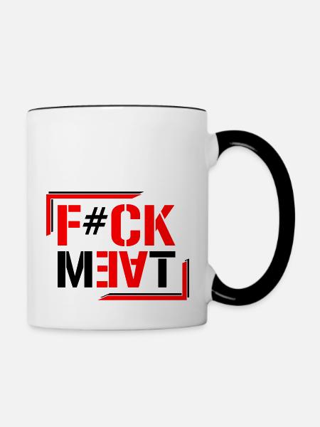 F#CK MEAT - Tasse zweifarbig - Weiß/Schwarz