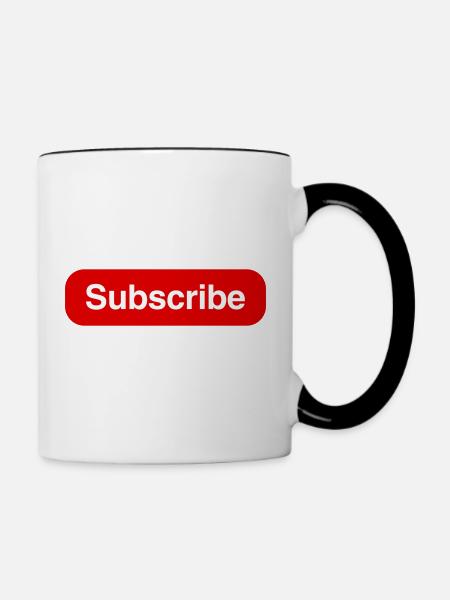 Subscribe - Tasse zweifarbig - Weiß/Schwarz