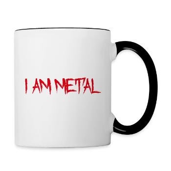 I Am Metal - Contrasting Mug - white/black - Right
