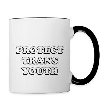 Protect Trans Youth - Contrasting Mug - white/black - Right