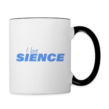 I LOVE SCIENCE - Contrasting Mug - white/black - Right