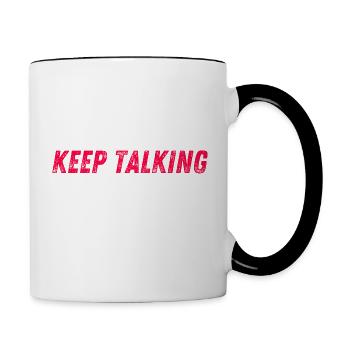 Keep talking I'm diagnosing you - funny psychology - Contrasting Mug - white/black - Right