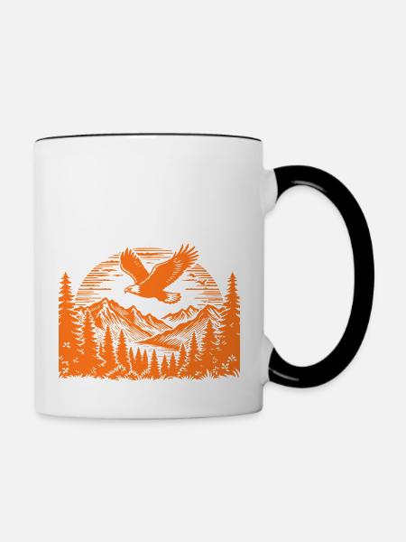 Berge-wilde Natur - Tasse zweifarbig - Weiß/Schwarz