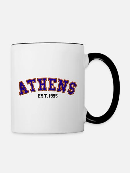 Athen Est.1995 - Tasse zweifarbig - Weiß/Schwarz