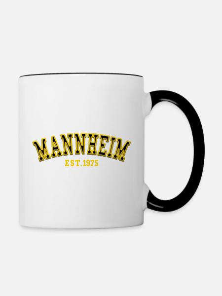 Mannheim Gründung 1975 - Tasse zweifarbig - Weiß/Schwarz