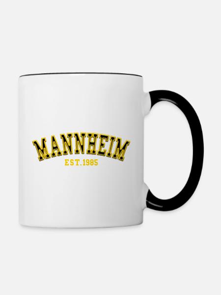 Mannheim Est. 1985 - Tasse zweifarbig - Weiß/Schwarz