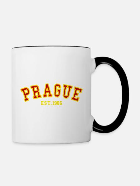 Prag gegründet 1986 - Tasse zweifarbig - Weiß/Schwarz